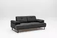 2-sits bäddsoffa Atelier del Sofa Mustang Antracit Polyester 199x99x83 cm - Bäddsoffor - 8683342766623 - 4