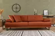 3-sits bäddsoffa Atelier del Sofa Mustang Orange Polyester 239x99x83 cm - Bäddsoffor - 8683342766593 - 1