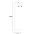 Golvlampa Opviq Y?ldo Svart Koppar Metall 30 x 17 cm 120 cm - Golv- och bordslampor - 8681875502763 - 3