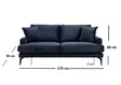 2-sits soffa Atelier del Sofa Papira Navyblå Polyester 175x90x88 cm - Soffor - 8681875774443 - 4