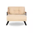 1-sitsig bäddsoffa, krämfärgad, 175 cm bred säng, hållbar, kompakt - Soffor - 8683342388863 - 5