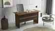 Skrivbord Hanah Home Vo1-Ba Valnöt Antracit Spånskiva 140x73,8x60 cm - Skrivbord - 8683342404853 - 3