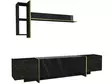 TV-bänk Hanah Home Veyron Svart Guld Spånskiva 180x45x32,3 cm - TV-bänkar - 8681875669893 - 7