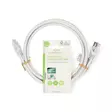 Coax & Cat6 Combi Cable | IEC (Koax) Hane / RJ45 hane | IEC (Koax) Hona / RJ45 hane | Nickelplaterad | RG58 | 75 Ohm | Dubbelskärmad | 1.50 m | Rund | PVC | Vit | Label - Antennkablar - 5412810426393 - 66