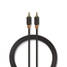 Digital Audio Kabel | RCA Hane | RCA Hane | Guldplaterad | 2.00 m | Rund | PVC | Antracit | Låda - Ljudkablar - 5412810265213 - 3