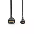 High Speed HDMI kabel med Ethernet | HDMI Kontakt | HDMI Micro kontakt | 4K@30Hz | 10.2 Gbps | 1.50 m | Rund | PVC | Svart | Label - HDMI-kablar - 5412810427123 - 10