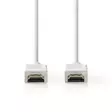High Speed HDMI kabel med Ethernet | HDMI Kontakt | HDMI Kontakt | 4K@30Hz | ARC | 10.2 Gbps | 2.00 m | Rund | PVC | Vit | Låda - HDMI-kablar - 5412810416653 - 10