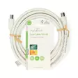 Koaxialkabel | IEC (Koax) Hane | IEC (Koax) Hona | Nickelplaterad | 120 dB | 75 Ohm | Fyra skydd | 5.00 m | Rund | PVC | Vit | Label - Antennkablar - 5412810425853 - 66