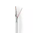 Koaxialkabel på Bobin | 4G / LTE säker | 75 Ohm | Trippel skyddat | ECA | 10.0 m | Koax | PVC | Vit | Rulle - Antennkablar - 5412810306763 - 1