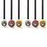 Komposit videokabel | 3x RCA Hane | 3x RCA Hane | Nickelplaterad | 480p | 5.00 m | Rund | PVC | Svart | Kuvert - Dator och nätverk - 5412810280223 - 2