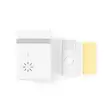 Trådlösa dörrklockan | Batteridriven | 3 V DC | 1x CR2032 | Volym: 80 dB | Signalområde: 300 m | IP44 | 36 Melodier | 1 Mottagare | Vit - Dörrklockor och dörrkameror - 5412810327973 - 75