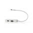 Mini Displayport-kabel | DisplayPort 1.2 | Mini DisplayPort Hane | DVI-D 24+1-Pin Hona / HDMI ingång / VGA hona 15p | 21.6 Gbps | Nickelplaterad | 0.20 m | Rund | PVC | Vit | Plastpåse - Dator och nätverk - 5412810263813 - 3