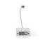 Mini Displayport-kabel | DisplayPort 1.2 | Mini DisplayPort Hane | DVI-D 24+1-Pin Hona / HDMI ingång / VGA hona 15p | 21.6 Gbps | Nickelplaterad | 0.20 m | Rund | PVC | Vit | Plastpåse - Dator och nätverk - 5412810263813 - 5