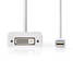 Mini Displayport-kabel | DisplayPort 1.2 | Mini DisplayPort Hane | DVI-D 24+1-Pin Hona / HDMI ingång / VGA hona 15p | 21.6 Gbps | Nickelplaterad | 0.20 m | Rund | PVC | Vit | Plastpåse - Dator och nätverk - 5412810263813 - 9