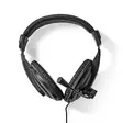 PC headset | Over-Ear | Stereo | 1x 3.5 mm / 2x 3.5 mm | Vikbara Mikrofon | Svart - Nedis produkter - 5412810415373 - 1