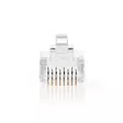 RJ45-kontakt | Hane | Solid UTP CAT6 | Rak | Guldplaterad | 10 st. | Polycarbonate | Transparent | Låda - Dator och nätverk - 5412810289363 - 1
