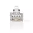 RJ45-kontakt | Hane | Strandad STP CAT6 | Rak | Guldplaterad | 10 st. | Polycarbonate | Transparent | Låda - Dator och nätverk - 5412810424733 - 10