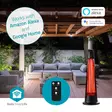 SmartLife Patio värmare | Wi-Fi | 1200 W | 2 Värmeinställningar | Svängning | Skydd för att ramla | IP24 | Svart - Nedis produkter - 5412810447343 - 51