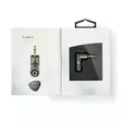 Stereo Audio Adapter | 3.5 mm Hane | 3.5 mm Hona | Guldplaterad | Rak | Aluminium | Grått Med Metall / Guld | 1 st. | Kartong med täckt fönster - Nedis produkter - 5412810333493 - 67