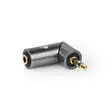 Stereo Audio Adapter | 3.5 mm Hane | 3.5 mm Hona | Guldplaterad | Rak | Aluminium | Grått Med Metall / Guld | 1 st. | Kartong med täckt fönster - Nedis produkter - 5412810333493 - 41