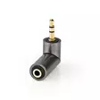 Stereo Audio Adapter | 3.5 mm Hane | 3.5 mm Hona | Guldplaterad | Rak | Aluminium | Grått Med Metall / Guld | 1 st. | Kartong med täckt fönster - Nedis produkter - 5412810333493 - 40