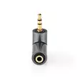 Stereo Audio Adapter | 3.5 mm Hane | 3.5 mm Hona | Guldplaterad | Rak | Aluminium | Grått Med Metall / Guld | 1 st. | Kartong med täckt fönster - Nedis produkter - 5412810333493 - 10