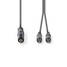 Stereoljudkabel | 3.5 mm Hane | 2x RCA Hane | Nickelplaterad | 1.50 m | Rund | Mörkgrå | Kartonghylsa - Ljudkablar - 5412810295203 - 2
