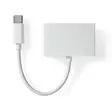 USB-C Adapter | USB 2.0 | USB-C Hane | 3.5 mm Hona | 0.10 m | Rund | Nickelplaterad | ABS/PVC | Vit | Låda - Nedis produkter - 5412810413263 - 30