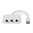 USB-C Adapter | USB 2.0 | USB-C Hane | 3.5 mm Hona | 0.10 m | Rund | Nickelplaterad | ABS/PVC | Vit | Låda - Nedis produkter - 5412810413263 - 10