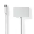 USB-C Adapter | USB 2.0 | USB-C Hane | 3.5 mm Hona | 0.10 m | Rund | Nickelplaterad | ABS/PVC | Vit | Låda - Nedis produkter - 5412810413263 - 31