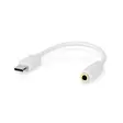 USB-C Adapter | USB 2.0 | USB-C Hane | 3.5 mm Hona | 0.10 m | Rund | Nickelplaterad | PVC | Vit | Låda - Dator och nätverk - 5412810336593 - 40