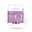 USB-C Adapter | USB 2.0 | USB-C Hane | 3.5 mm Hona | 0.10 m | Rund | Nickelplaterad | PVC | Vit | Låda - Dator och nätverk - 5412810336593 - 66