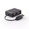 USB-hubb | USB A-Hane | 4x USB A Female | 4-Port port(s) | USB 2.0 | USB ström - USB-adaptrar och dockning - 5412810269853 - 40
