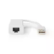 USB-nätverkskort | USB 2.0 | 100 Mbps | USB-A Hane | RJ45 Hona | 0.20 m | Rund | Guldplaterad / Nickelplaterad | Bar koppar | Vit | Låda - Dator och nätverk - 5412810328703 - 10