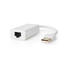 USB-nätverkskort | USB 2.0 | 100 Mbps | USB-A Hane | RJ45 Hona | 0.20 m | Rund | Guldplaterad / Nickelplaterad | Bar koppar | Vit | Låda - Dator och nätverk - 5412810328703 - 3