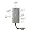 USB Multi-Port Adapter | 7-in-1 | USB 3.2 Gen 1 | USB-C Hane | HDMI Utgång / Micro SD / RJ45 Hona / SD / USB-C Hona / 3x USB-A Hona | 5 Gbps | 0.20 m | Rund | Guldplaterad | PVC | Antracit | Låda - Dator och nätverk - 5412810414253 - 50