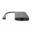 USB Multi-Port Adapter | 7-in-1 | USB 3.2 Gen 1 | USB-C Hane | HDMI Utgång / Micro SD / RJ45 Hona / SD / USB-C Hona / 3x USB-A Hona | 5 Gbps | 0.20 m | Rund | Guldplaterad | PVC | Antracit | Låda - Dator och nätverk - 5412810414253 - 15
