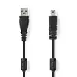 USB-kabel | USB 2.0 | USB-A Hane | UC-E6 8-Pins Male | 480 Mbps | Nickelplaterad | 2.00 m | Rund | PVC | Svart | Label - Dator och nätverk - 5412810421763 - 1