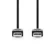 USB-kabel | USB 2.0 | USB-A Hane | USB-A Hane | 480 Mbps | Nickelplaterad | 2.00 m | Rund | PVC | Svart | Låda - Dator och nätverk - 5412810288793 - 10