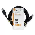 USB-kabel | USB 2.0 | USB-A Hane | USB-B Hane | 10 W | 480 Mbps | Nickelplaterad | 3.00 m | Rund | PVC | Svart | Label - Dator och nätverk - 5412810421503 - 66
