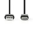 USB-kabel | USB 2.0 | USB-C Hane | USB-A Hane | 60 W | 480 Mbps | Nickelplaterad | 1.00 m | Rund | PVC | Svart | Låda - Dator och nätverk - 5412810288953 - 10