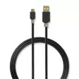 USB-kabel | USB 2.0 | USB-A Hane | USB Micro-B Hane | 480 Mbps | Guldplaterad | 1.00 m | Rund | PVC | Antracit | Låda - Dator och nätverk - 5412810263493 - 1