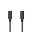 USB-kabel | USB 3.2 Gen 2 | USB-C Hane | USB-C Hane | 240 W | 8K@30Hz | 20 Gbps | Nickelplaterad | 1.00 m | Rund | PVC | Antracit | Label - Dator och nätverk - 5412810422173 - 1