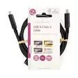 USB-kabel | USB 3.2 Gen 2 | USB-C Hane | USB-C Hane | 240 W | 8K@30Hz | 20 Gbps | Nickelplaterad | 1.00 m | Rund | PVC | Antracit | Label - Dator och nätverk - 5412810422173 - 66