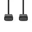 USB-kabel | USB 3.2 Gen 2 | USB-C Hane | USB-C Hane | 240 W | 8K@30Hz | 20 Gbps | Nickelplaterad | 1.00 m | Rund | PVC | Antracit | Label - Dator och nätverk - 5412810422173 - 10