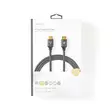 Ultra High Speed HDMI kabel | HDMI Kontakt | HDMI Kontakt | 8K@60Hz | 48 Gbps | 1.00 m | Rund | 6.3 mm | Grått Med Metall | Kartong med täckt fönster - HDMI-kablar - 5412810318933 - 66