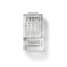 RJ45-kontakt | Hane | Solid UTP CAT6 | Rak | Guldplaterad | 10 st. | Polycarbonate | Transparent | Låda - Dator och nätverk - 5412810289363 - 3