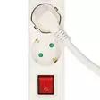 Gren kontakt | Jordad kontakt / Typ F (CEE 7/7) | 5-vägs | 1.50 m | 3680 W | 16 A | USB-anslutning | På / av-knapp | Vit - Förlängningskablar - 5412810481743 - 47