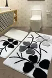 Badrumsmatta Set Mijölnir Flerfärgad Akryl Halkfri Antibakteriell 40x60 cm & 50x60 cm & 60x100 cm - Badrumsmattor och våtrumsmattor - 8681875588873 - 2