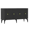 Konsolbord Hanah Home Midas Antracit Guld Spånskiva 150x79x40 cm - Byråer och skåp - 8683742835783 - 6